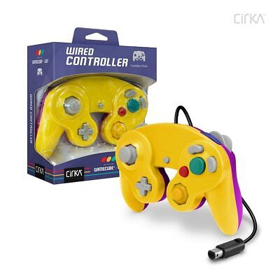 CirKa Wired Controller For GameCube/Wii - Yellow/Purple